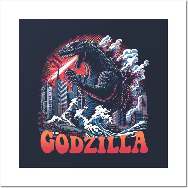 Godzilla King of the Mosters Wall Art by RFTR Design